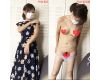 【左乳の方が大きい女子大生】オシャレで下着もカワイイ!