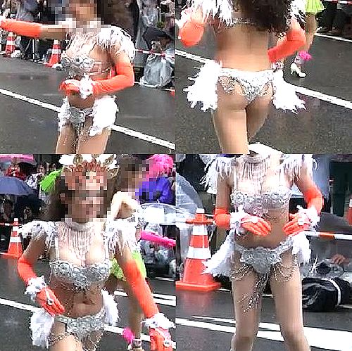 短時間限定販売！雨の中楽しそうに踊るサンバダンサー！！t1-62【高画質動画】