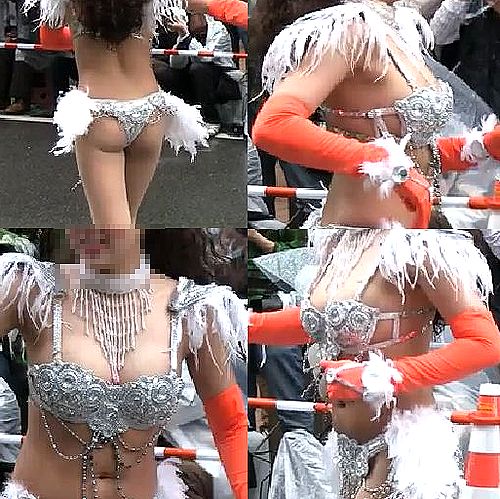 短時間限定販売！雨の中楽しそうに踊るサンバダンサー！！t1-62【高画質動画】