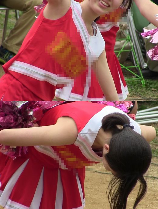 チアダンス！！若さ溢れるチアの胸チラ＆ブラチラ！！美乳や巨乳などさまざま！！317