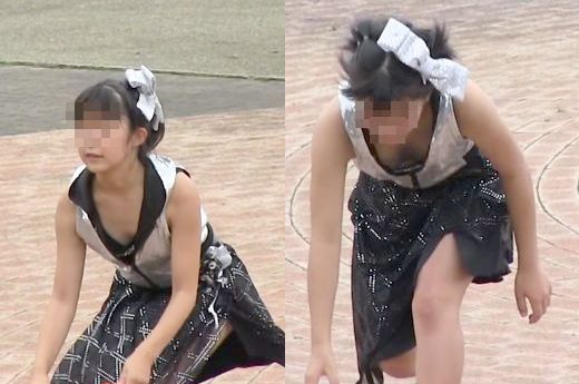 ダンス！！膨らみ始めの小ぶりなおっぱいから程よく膨らんだおっぱい！！胸チラ！！244
