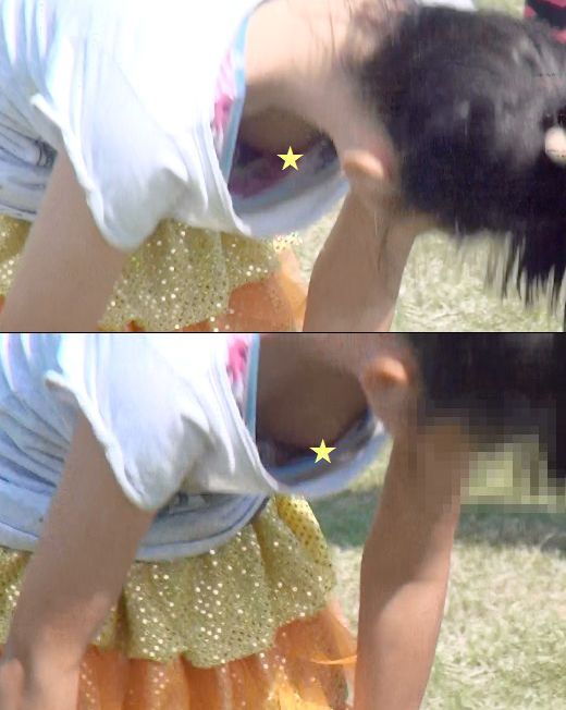 ダンス。中に着ているキャミソールが緩い！！胸元を覗き込んでみると見えてしまう！！141