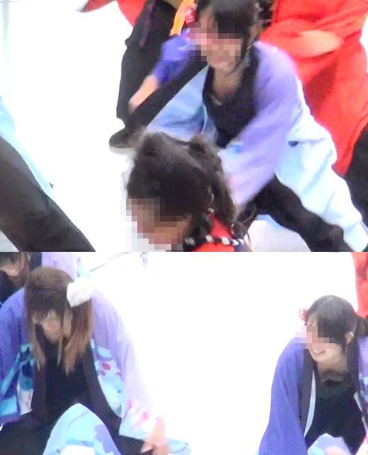 ダンス。タンクトップの中が大きく開いて見えてしまいます！！何度もチラリ！！129