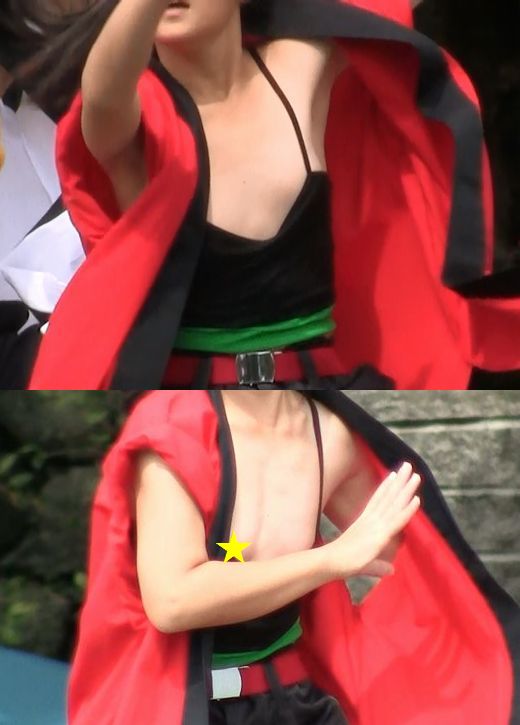 ダンス！！超オススメ！！キャミの中の服がずれています！！絶妙な膨らみが良い！！572