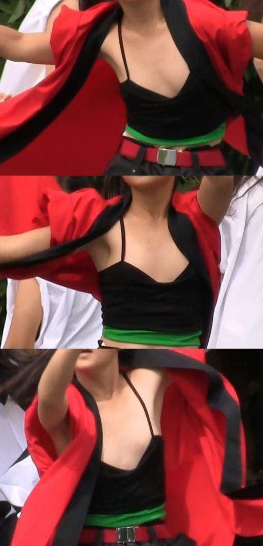 ダンス！！超オススメ！！キャミの中の服がずれています！！絶妙な膨らみが良い！！572
