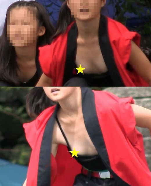 ダンス！！超オススメ！！キャミの中の服がずれています！！絶妙な膨らみが良い！！572
