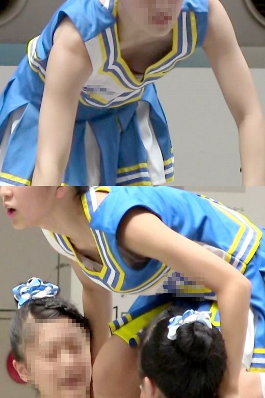 ダンス！！チアリーディング！！ハイキックから豪快股開き！！見えすぎです！！369