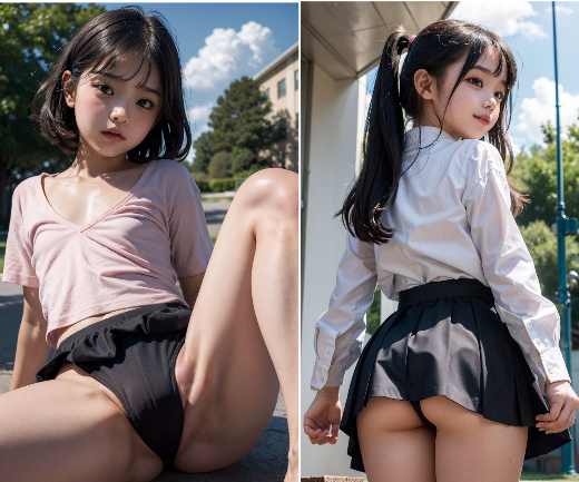 【清純】ちっぱいお嬢様は童顔学生風 Look Book 肆