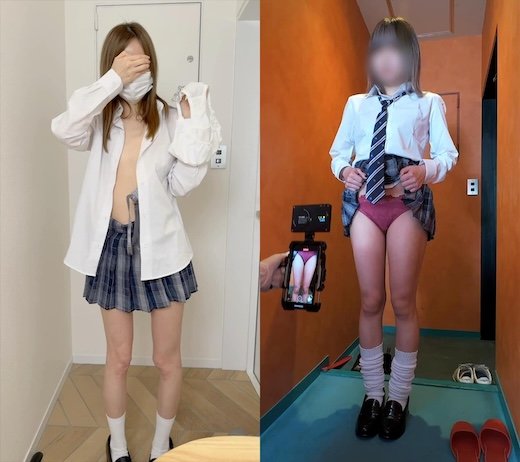 【パンツのシミ/下着買取現場】「あいな」「めい」2名分完全版セット