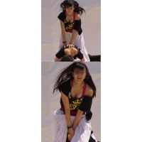 ダンス！！若くて豊満なおっぱいが何度もチラリ！！胸チラ・乳揺れがたまりません！！215