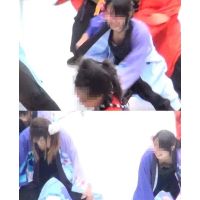 ダンス。タンクトップの中が大きく開いて見えてしまいます！！何度もチラリ！！129