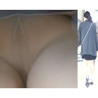 パンチラ盗撮 OLさん オレンジ色パンツを接近撮影