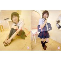 ここみちゃん女子○生風フェチ画像０４　制服ハイソックス　