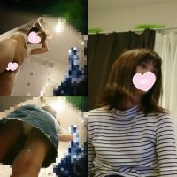 【隠○撮り】デニムミニスカ③○系の脱衣所をの○き見♥小尻にモジャモジャの陰毛のギャップがくっそエロい♥
